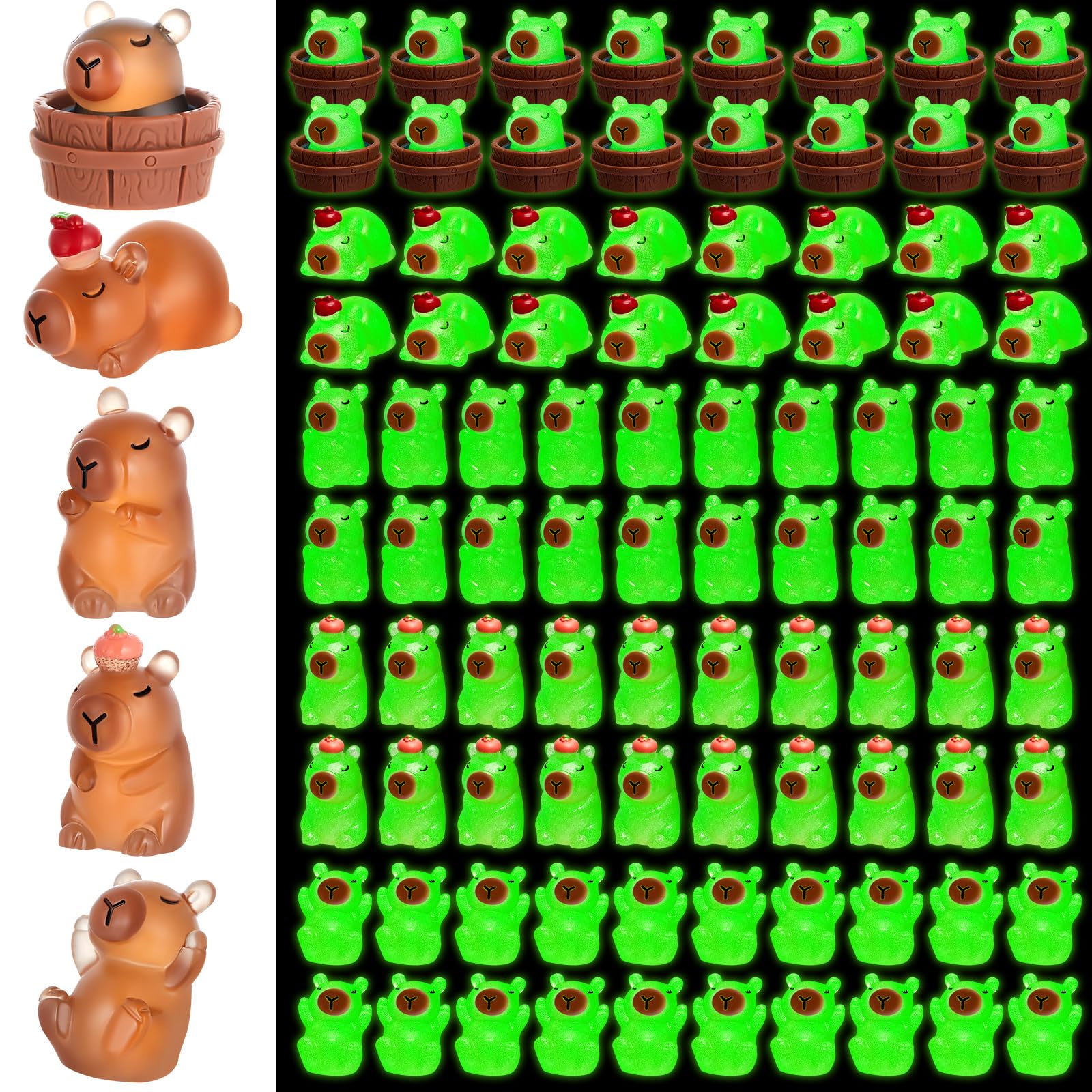 カピバラ　リル Amazon.com: Threehoney Capybara Glow in The Dark Mini